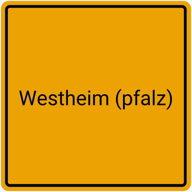 Meldebestätigung Westheim (Pfalz)